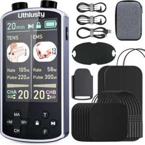 Dual Channel TENS EMS Machine with Color Display, 36 Modes, 20 Intensity Levels