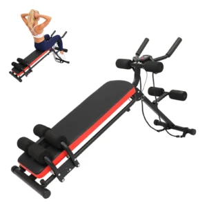 2-in-1 Adjustable Ab Bench Glider with LCD Display