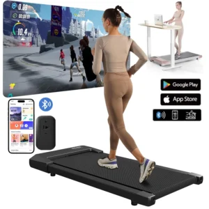 300lbs Treadmill for Home 2.5HP Treadmills Walking Pad LCD Digital Data Display 2 in 1