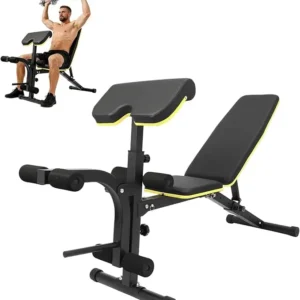 Adjustable Weight Bench , Multi-Functional Strength Training Bench with Thick Pad